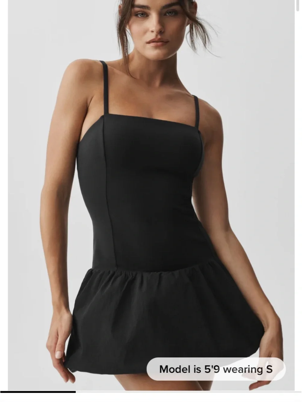 ALO Yoga Black Airbrush Love Match Tennis Dress